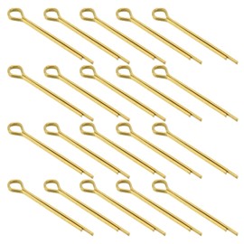 sourcing map 40Pcs 1/9''x4/5'' Brass Cotter Pin, Split Pin Fastener Clips Split Cotter for Household Appliances, Sports Equipment, Car Mechanics Repair (Gold)