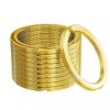 Rohans 10 Pcs 25 mm Metal Flat Split Key Ring Circular Keychain Hoops Keyring Loop Keyring Connector (Gold)