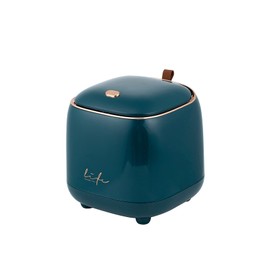 diyannuo Plastic trash can creative mini desktop trash can, with lid small home office cleaning trash button desktop storage bin, with 50 trash bag (Blue)