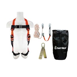 SafeWaze FS-ROOF-E-BP Roofer's Fall Protection Compliance Kit in a Backpack