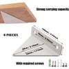 Pack of 4 Floating Shelf Brackets, Shelf Brackets, Triangle Shape,