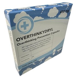 Diabolical DP1376 Overthinkydryl - Gifts to Cheer Someone Up, Anxious Gifts for Women, Stocking Fillers for Women, Letterbox Gifts for Him, Mental Health Gifts, Sending a Hug