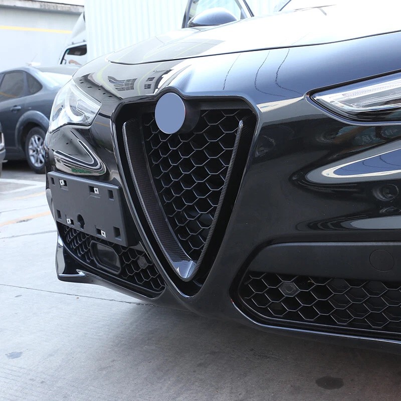 car-attention For 2017-2024 Alfa Romeo Stelvio Real Carbon Fiber V