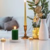 2"x3" Green Pillar Candles, Hand-Poured Candles Set of 12, Emergency