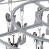 Relaxdays Sock Dryer for Clothes Airer, 24 Clips, Swivel Hooks,