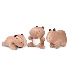 FRANKIEZHOU Capybara Stuffed Animal,Capybara Plush 3Pcs (Sitting, Standing, Kneeling) Capybara Graduation Gift for Kindergarten Little Girl/Boy,Funny Stuffed Animal