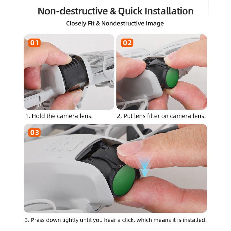 CERFFOOL Filter for DJI NEO Lens Protection Drone Accessories (MCUV+CPL+ND32+ND64)