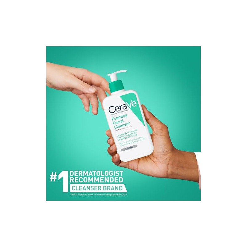 Limpiador facial espumoso, 16 onzas de CeraVe