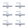 MTQY 6PCS 30x8x21mm Air Valve Diverter Stainless Steel Aquarium Air
