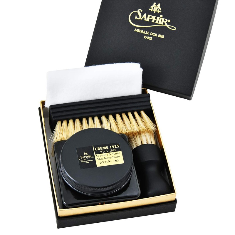 [サフィール] クレム1925セット トライアルキット 靴磨き 父の日 バレンタイン 就職祝い 入社祝い 4900140030 black