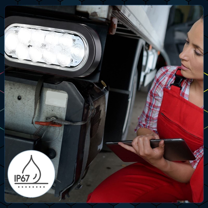 Yexiya 12 Pack Oval LED Trailer Light Kit - 10