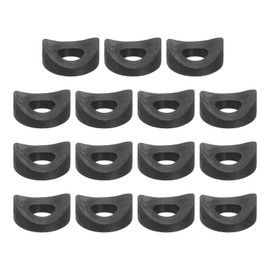 sourcing map 26Pcs Plastic Round Washers, 6mm x 14mm x 3mm Black PE Concave Washer Spacer Hardware Machine Fastener for Round Tube Fixing