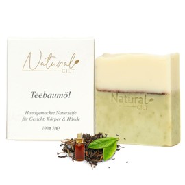 Natural Cilt Tea Tree Oil Soap, 100% Natural Soap, Without Harmful Ingredients, Certified, Handmade Shower Soap for All Skin Types, Shower Gel, Natural Cosmetics