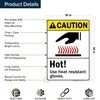 Caution Hot Use Heat Resistant Gloves Sign, 10x14 Inches, 55