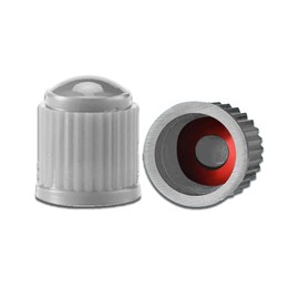 Piburth Tire Stem Valve Caps with O Rubber Ring, Dustproof Airtight Seal Wheel Stem Covers, Universal Accessories for Cars, SUVs, Bicycles,Trucks and Motorcycles (Gray, 10PCS)