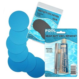Pool Above Heavy Duty Vinyl Repair Kit | Vinyl Glue | Bright Blue Vinyl Patches