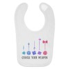 Choose Your Weapon Dungeon RPG Dice Baby Bib - White
