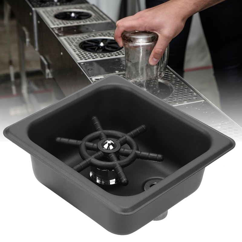 Matte Black Stainless Steel Automatic Cup Rinser Washer Cleaner for