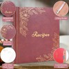 Recipe Binder with PU Leather Cover, Full Page Recipe Book