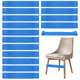 GLOBLELAND Pack of 20 Blue Chair Bands for People with Fidget Feet, Elastic TPE Seat Chair Bands, Stretchy Foot Straps for School Classroom Chairs, Desks, ADHD, Autism