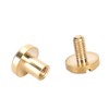 50Pcs Decorative Rivets 50Pcs Slot Flat Head Screws Brass Screw