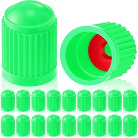 Outus 20 Pcs Tire Valve Stem Caps Car Tire Caps Plastic Universal Black Valve Stem Covers for Bike Bicycle Cars SUV Trucks Motorcycles(Green)