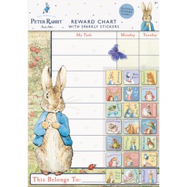 Paper Projects 01.70.30.056 Peter Rabbit Reward Includes 56 Sparkly Stickers | Colourful Chart is Wipe-Clean, Medium