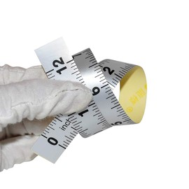 WIN TAPE Pack of 5pcs 12 Inches Short Adhesive Table Sticky Measuring Tape Ruler Self-Adhesive Tape Measure (Inches)