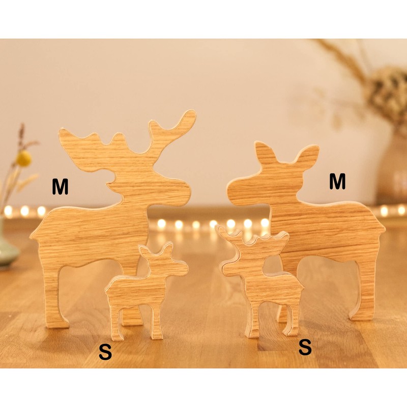 Wooden Elk – Oak – Wooden Decoration – Christmas Decoration