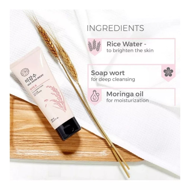 The Face Shop Espuma Limpiadora Brillante De Agua De Arroz