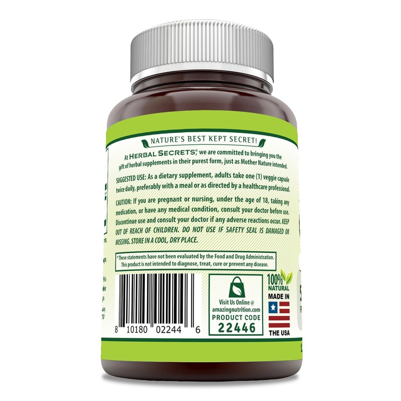 Herbal Secrets Ginger Root Supplement | 550 Mg Per Serving