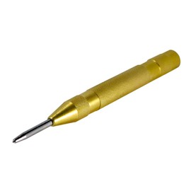 Universal Hobby 5" Brass Body High Tension Center Punch Spring-loaded Automatic Steel Tip