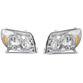 APA Replacement Headlight for 03 04 05 2003 2004 2005 4Runner Pair Passenger Right RH Side and Driver Left LH Side