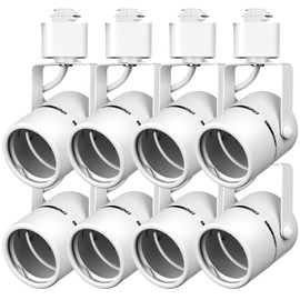 AOAXL 7W H Type Track Lighting Heads, GU10 Base Adapter 3000k 4000k 5000k Replaceable Supporting 2inch Bulb(NOT Included) Track Light Fixture for Kitchen Desk Living Room Wall Art Exhibition, 8 Pack