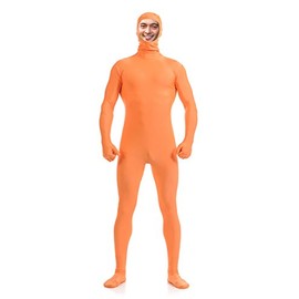 DH de los hombres de la mujer licra Full Body Traje zentai suit-open Face, Anaranjado, 2XL