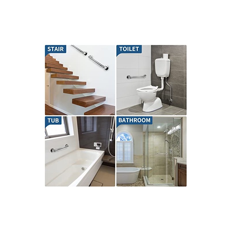 Gotega Shower Grab Bar 2 Pack,Stainless Steel Bathroom Grab Bar