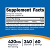 Nutricost Magnesium Citrate 420mg, 240 Veggie Capsules - 60 Servings,