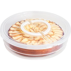 Mission Gallery Plastic Pie Carrier with Lid and Handles - Airtight Cover, BPA Free Container for Pies and Pastry Products - Round Keeper Keeps Cookies, Muffins, Cupcakes, Bakery Fresh