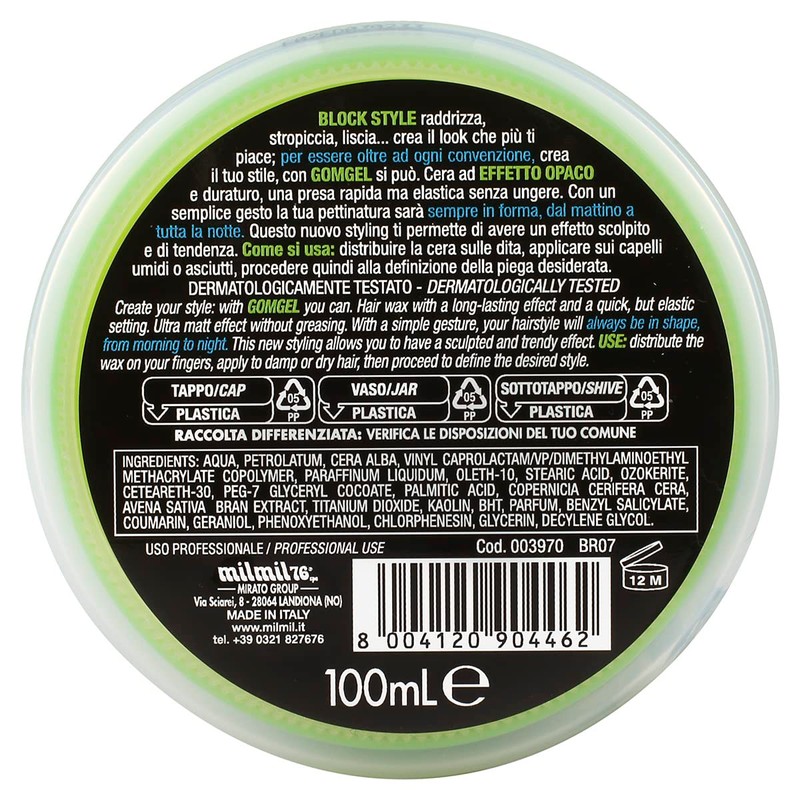 Gomgel Block Style Wax 100ml Extreme Hold