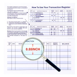 Larger Lines 12 Pack Check Registers for Personal Checkbooks, Blank Checkbook Registers for Personal or Businesses Use, Check Register Books to Log Transaction and Track Payments, Deposits, Finances
