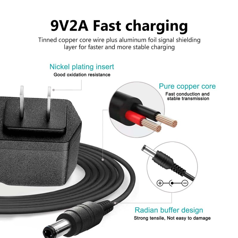 RCBCH 9V 2A AC Power Adapter for Brother P-Touch Label