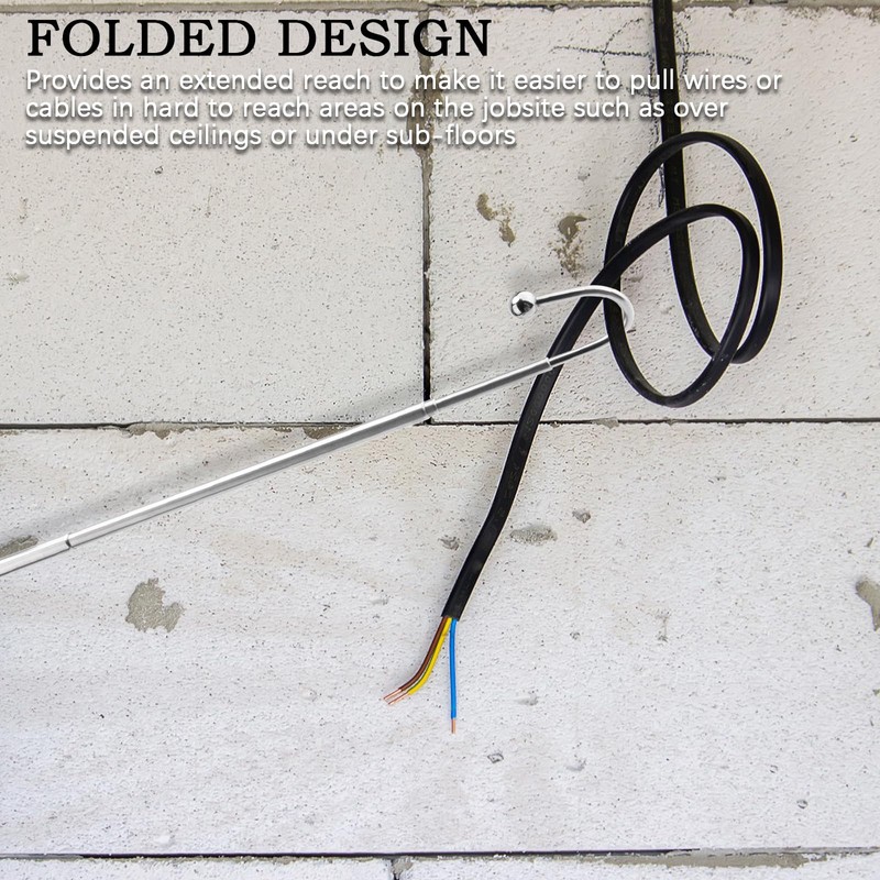 3' Telescoping Wire Reacher Pole, 36 Inch Extended Length, Collapsible