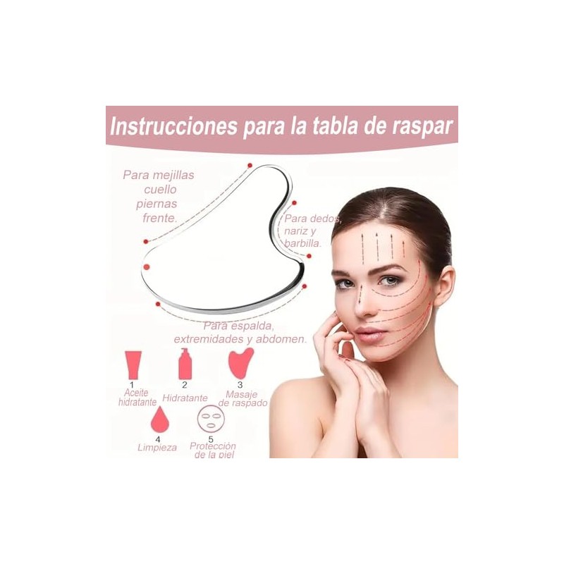 2 piezas de Gua Sha, gua sha acero inoxidable, Herramienta