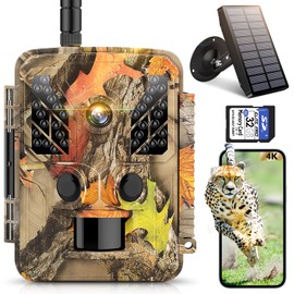 ROMELUCE Trail Camera 4K 36MP Game Camera with 0.1s Trigger, Motion Activated Hunting with Night Vision Waterproof, 120 Degree Wide-Angle for Wildlife Monitoring