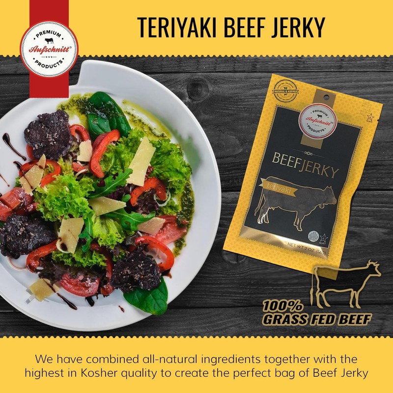 Aufschnitt Grass Fed Beef Jerky - Low Sodium, Certified Kosher