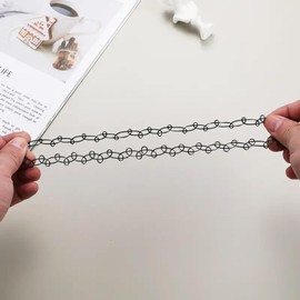 DACUAN Tattoo Choker Necklace Set 12PC - 90s Accessories Old School 2000s Jewelry - Stretchy Black Collar - One Size Women Teen Girl(Multiple colors