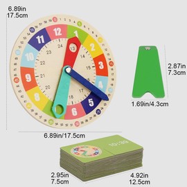 Clock for Learning for Children, Teaching Time, Montessori Toy for Toddlers, Learning Clock, Early Learning, Primary School Supplies, Puzzle Games, Educational Toy, Gift for Children