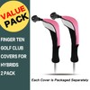 FINGER TEN Golf Club Head Covers Woods Hybrids Value 2