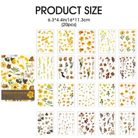 PET Scrapbook Stickers, DIY Decorative Products (Apricot Yellow)