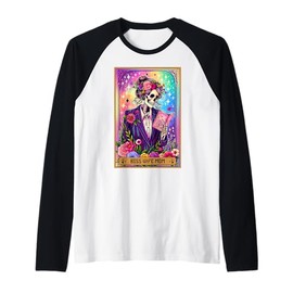 Boss Wife Mom Tarot Card Mama Skeleton CEO Mommy Mum Mom Raglan Baseball Tee